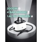 Pirantech  CB-101A Çok Fonksiyonlu Buharlı Temizlik Makinası - Buharlı Temizleyici - Görsel 4