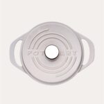 Pot Art Fonksiyonel Kapaklı Gri Derin Döküm Tencere 24 cm - Görsel 3