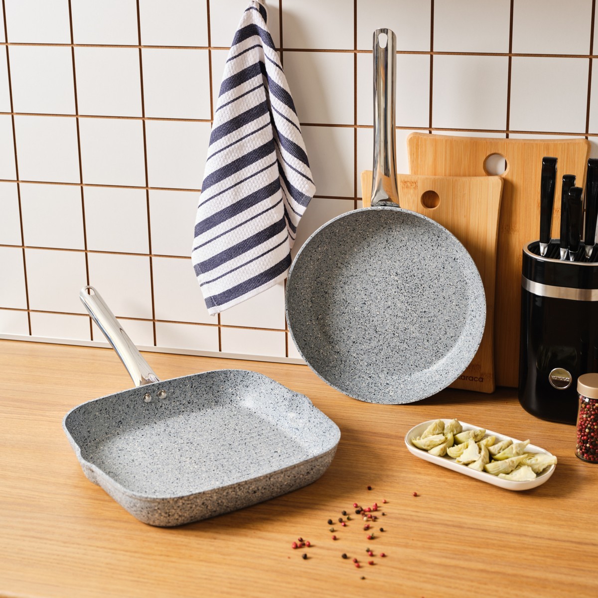 110000652639443.jpg Karaca Biogranit Nare Tava Grill Set Blue - Görsel 1