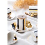 Acar Cool Black 6 Kişilik Porselen Kahve Fincanı Takımı – 90 ml - Görsel 2