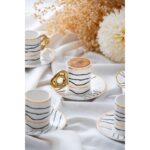 Acar Lucetta 6 Kişilik Kahve Fincanı Takımı - 90 ml - Görsel 2
