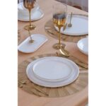 Glore Krem Altın Yaldızlı 27 Parça 6 Kişilik Seramik Yemek Takımı - Görsel 4