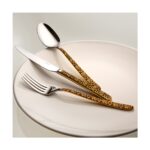 Jumbo 9400 Safari Black Gold 12 Kişilik 84 Parça Çatal Kaşık Bıçak Takımı - Görsel 4