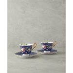 English Home Vanilla New Bone China 4 Parça 2 Kişilik Çay Fincanı Takımı Lacivert