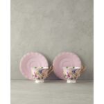 English Home Vanilla New Bone China 4 Parça 2 Kişilik Çay Fincanı Takımı Açık Pembe - Görsel 3