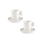 Jumbo Golfline Beyaz 2'li Tabaklı Kahve Fincan Takımı 90 ml - Görsel 3