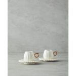 English Home Polka New Bone China 12 Parça 6 Kişilik Kahve Fincan Takımı Beyaz