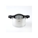 Jumbo Spark 8 Parça Paslanmaz Çelik Derin Tencere Seti, Cam Kapaklı 24 cm – İndüksiyon ve Fırın Kullanımına Uygun - Görsel 3