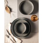 Madame Coco Prendre 6 Kişilik 24 Parça Yemek Takımı - Koyu Gri - Görsel 2