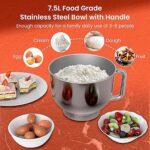 BETRY Stand Mikser 1500W 7.5 QT (7,1 LT) Tilt-Head Elektrikli Mutfak Şefi (Türkiye Garantili) - Görsel 5