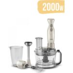 Karaca 2000W Turbo Doğrayıcı, Dilimleme Rondo, Blender - Ikili Çelik Mikser 6 In 1 Çok Amaçlı Mutfak Robotu+ Hassas Tartı
