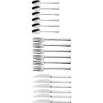 Kitchen Design Lab Parlak Gümüş Pasta Tatlı Kaşık-Çatal-Bıçak Seti, Paslanmaz Çelik Kaşık-Çatal-Bıçak Seti 18 Adet - Görsel 2