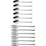 Kitchen Design Lab Parlak Gümüş Tatlı Çatal ve Kaşık Seti - 12 Adet Kahvaltı Pasta Tatlı Çatal Kaşık Seti Kutulu Set - Görsel 2