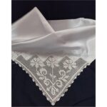 Arzum Çeyiz Tek Köşeli El Işi Dantel Bohça 100 *100 cm Boyutunda - Görsel 2