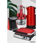 Goldmaster Platinium Kırmızı Elektrikli Mutfak Çeyiz Seti 4 Lü Evlilik Paketi - Görsel 2