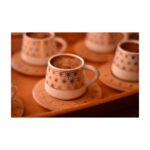 Bambum B0930 Nakkaş 6 Kişilik Kahve fincan Takımı seti Desen Altlıklı