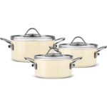 Karaca Erva Emaye Indüksiyon Tabanlı 6 Parça Midi Tencere Seti Krem - Görsel 4