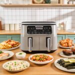 Karaca Air Pro Cook Duo Ev Yemeği Xxxl 8 Litre Airfryer Cool Gray 8 Kişilik - Görsel 4