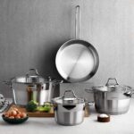 Schafer Vals 7 Parça Derin Tencere Seti – 18/10 Paslanmaz Çelik, Cam Kapaklı, Ergonomik Saplı, 16-20-24 cm, Kolay Temizlenir