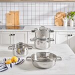 Karaca Valora Indüksiyon Tabanlı 8 Parça Çelik Tencere Seti