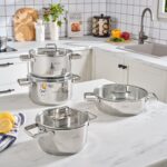 Karaca Valora Indüksiyon Tabanlı 8 Parça Çelik Tencere Seti - Görsel 2