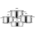 Karaca Valora Indüksiyon Tabanlı 8 Parça Çelik Tencere Seti - Görsel 3