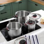 Karaca Yenka Indüksiyon Tabanlı 6 Parça Katlanabilir Kulplu Çelik Tencere Seti - Görsel 3