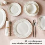 Karaca Bone Collection Siena 53 Parça 12 Kişilik Yemek Takımı Gold - Görsel 2