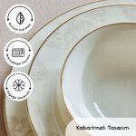 Karaca Bone Collection Siena 53 Parça 12 Kişilik Yemek Takımı Gold - Görsel 5