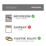 Lief Home Ranforce Kumaşından Kalpli Çift Kişilik Nevresim Seti | 200X220 - Görsel 4