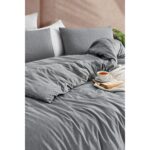 Tabu Home Ipliği Boyalı Çarşafı Lastikli Çift Kişilik Nevresim Takımı - Görsel 2