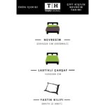 Tabu Home Ipliği Boyalı Çarşafı Lastikli Çift Kişilik Nevresim Takımı - Görsel 3