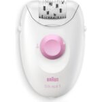 Braun Silk-Épil 1 1-010 Epilatör 20 Cımbızlı Beyaz-Pembe Kuru Kullanım İçin Tasarlandı