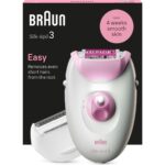 Braun Silk-Épil 3 3-031 Epilatör 20 Cımbızlı 2 Hız Kuru Kullanım Yıkanabilir Başlıklı Beyaz