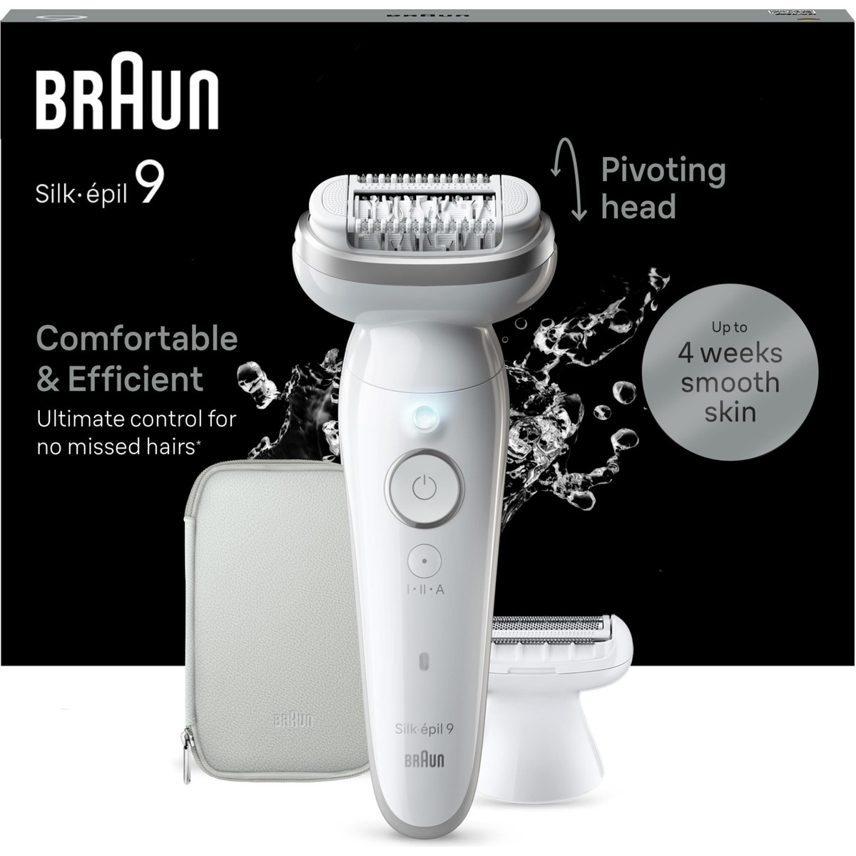 110000675662524.jpg Braun Silk-épil 9 9-041 Epilatör – 40 Cımbızlı, Islak/Kuru Kablosuz Kullanım, Aydınlatmalı, Ağrısız ve Hızlı Epilasyon - Görsel 1