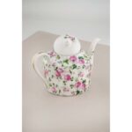 Bursa Porselen Dekor Ivy Rose Altın Yaldızlı Porselen Demlik