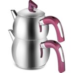 Karaca Viyola Indüksiyon Tabanlı Midi Çaydanlık Takım Mürdüm - Görsel 4