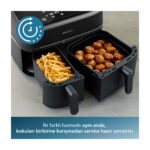 Philips NA350/00 3000 Serisi Airfryer Çift Hazneli, Rapid Air Plus Teknolojisi, 8 Ayarlı Dijital Ekran, HomeID Uygulaması, - Görsel 3