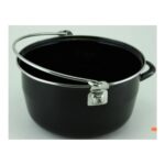 Ebruli Emaye 30 cm 10 Litre  Vintage Mega Boy Emaye Süt Yoğurt  Güveç Reçel Konserve Tencere  Kamp Reçel Pan Maslin Kavurma Sos Tencere - Görsel 4