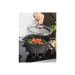 Falez Black Line  Granit 22 cm Derin Tencere