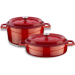 Lava Döküm Yuvarlak Derin ve Sığ 5 Parça Tencere Seti - Görsel 4