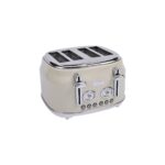 Berghoff Gem Retro Krem Rengi Dört Dilim Ekmek Kızartma Makinesi - Görsel 3