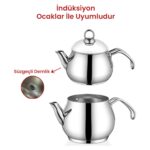 Kahramanlar 2 - 2,99 L Alize Ortaboy Indüksiyon Tabanlı Çaydanlık Takımı Altın Çelik - Görsel 3