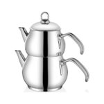 Kahramanlar 2 - 2,99 L Alize Ortaboy Indüksiyon Tabanlı Çaydanlık Takımı Altın Çelik - Görsel 4