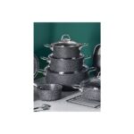 Falez Black Line 22 cm Granit Karnıyarık Tencere - Görsel 3