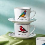 Karaca Porselen Kahve Fincan Takımı 12 Parça 6 Kişilik Beyaz Hayvan Desenli Özel Tasarım - Görsel 3