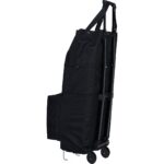 Ent Çanta MİNE Model Sessiz tekerlekli , Çok Fonksiyonlu,  Katlanabilir Teleskobik Kollu Seyahat ve Alışveriş Çantası- Siyah - Görsel 3