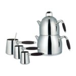 Aryıldız Family Çaydanlık ve Cezve Takımı Koyu Mürdüm - Görsel 2