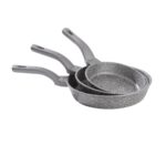 Oms 3737 Döküm Granit 3 Parça Tava Seti (20-24-28 Cm) - Görsel 3