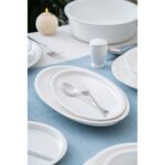 Acar Clemente 12 Kişilik 57 Parça Silver Porselen Yemek Takımı - Görsel 3